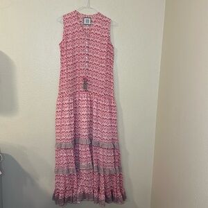 Pink Patterned Maxi Dress